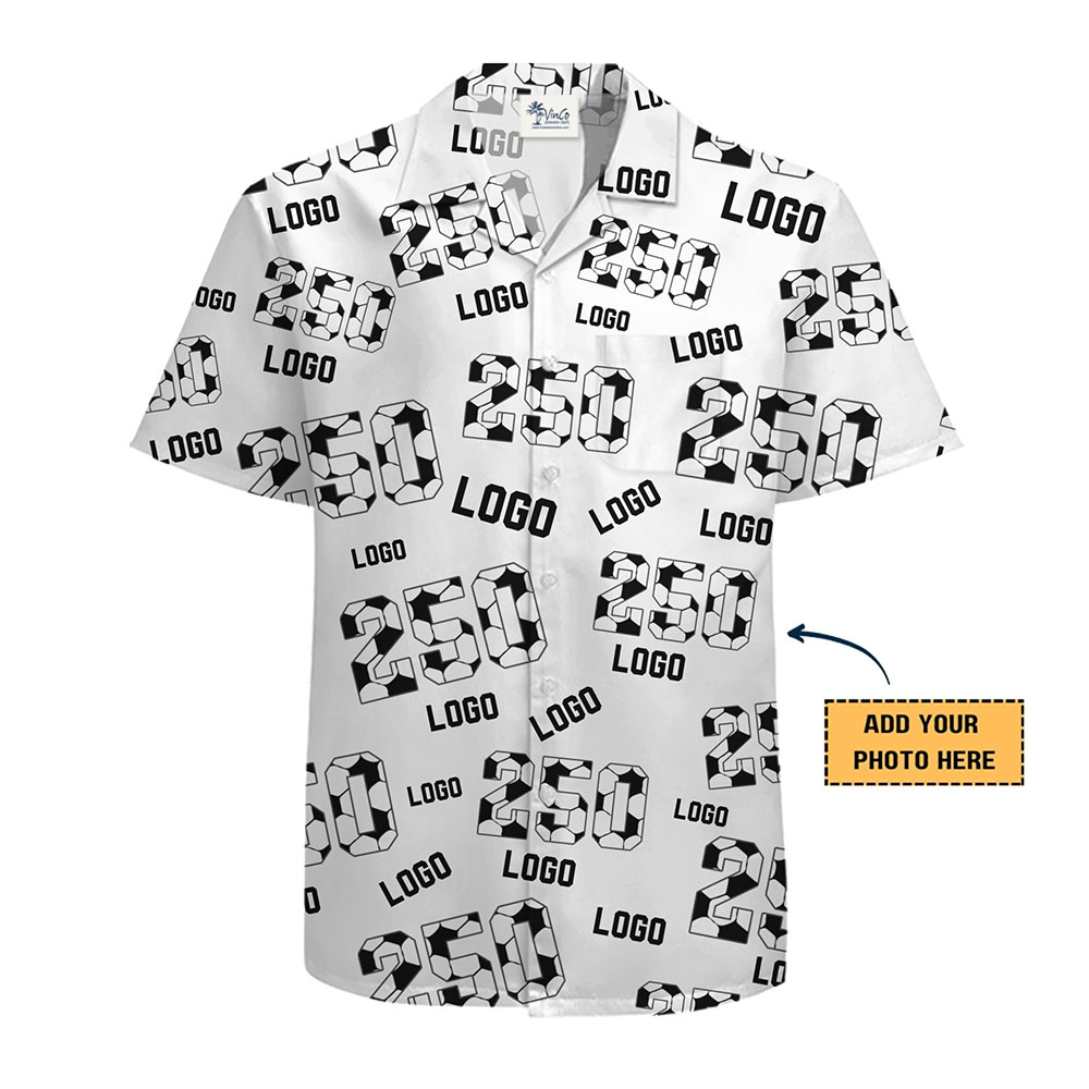 Fully Personalized Logo Shirt with Stylish Repeating Pattern Design
