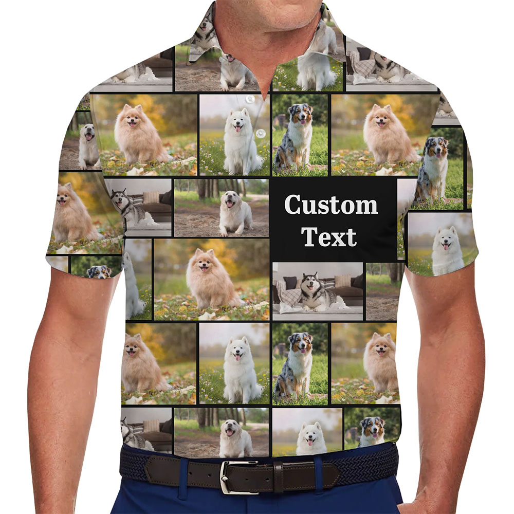 Custom Polo Shirt With Photo Collage And Text - variant image 1
