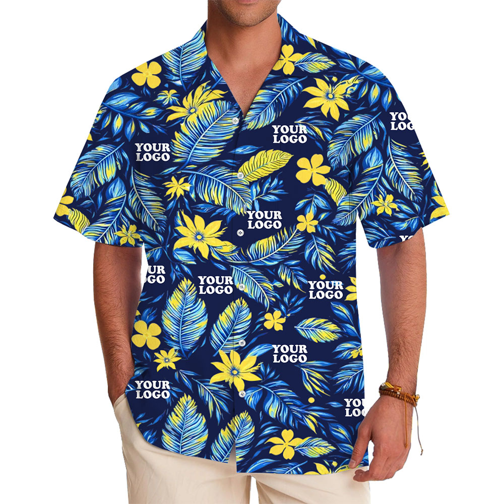 Vibrant Floral Custom Hawaiian Shirt with Your Logo - variant image 1