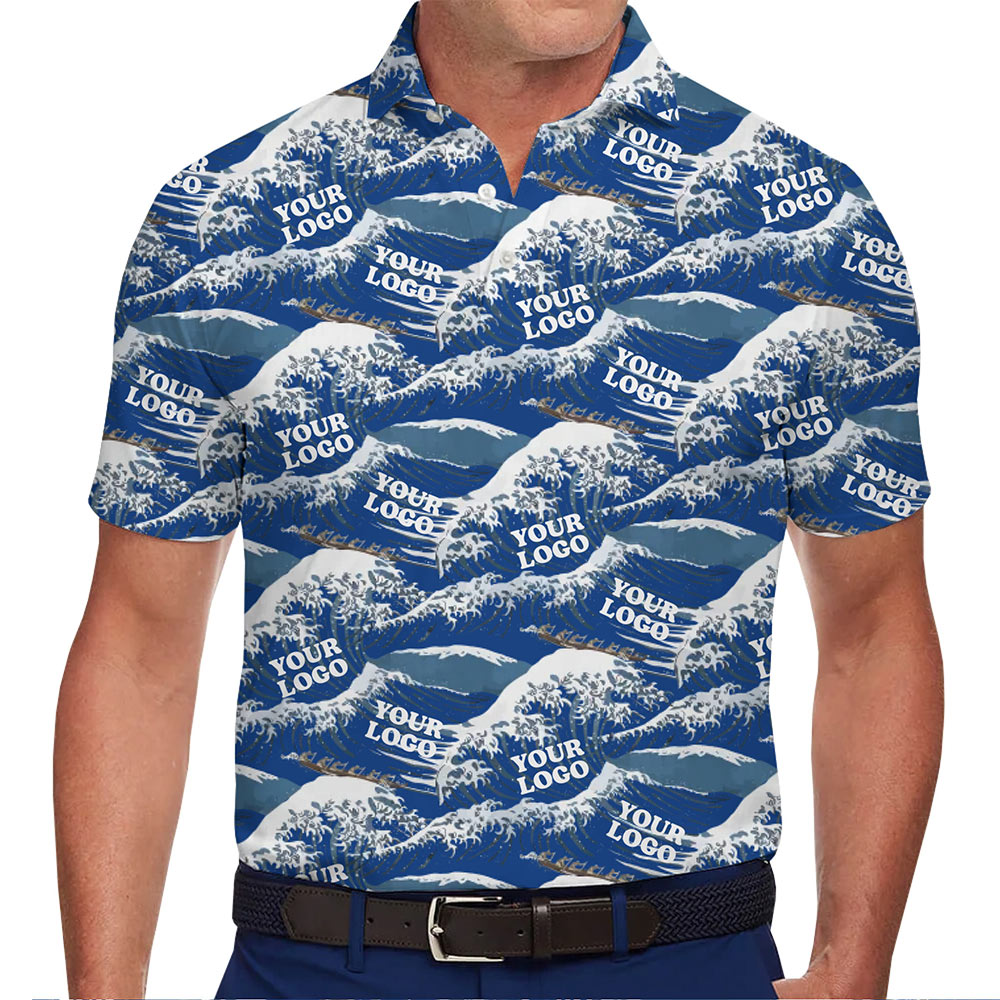 Great Wave Polo Shirt Custom Your Logo - variant image 1