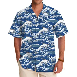 Great Wave Hawaiian Shirt Custom With Your Logo