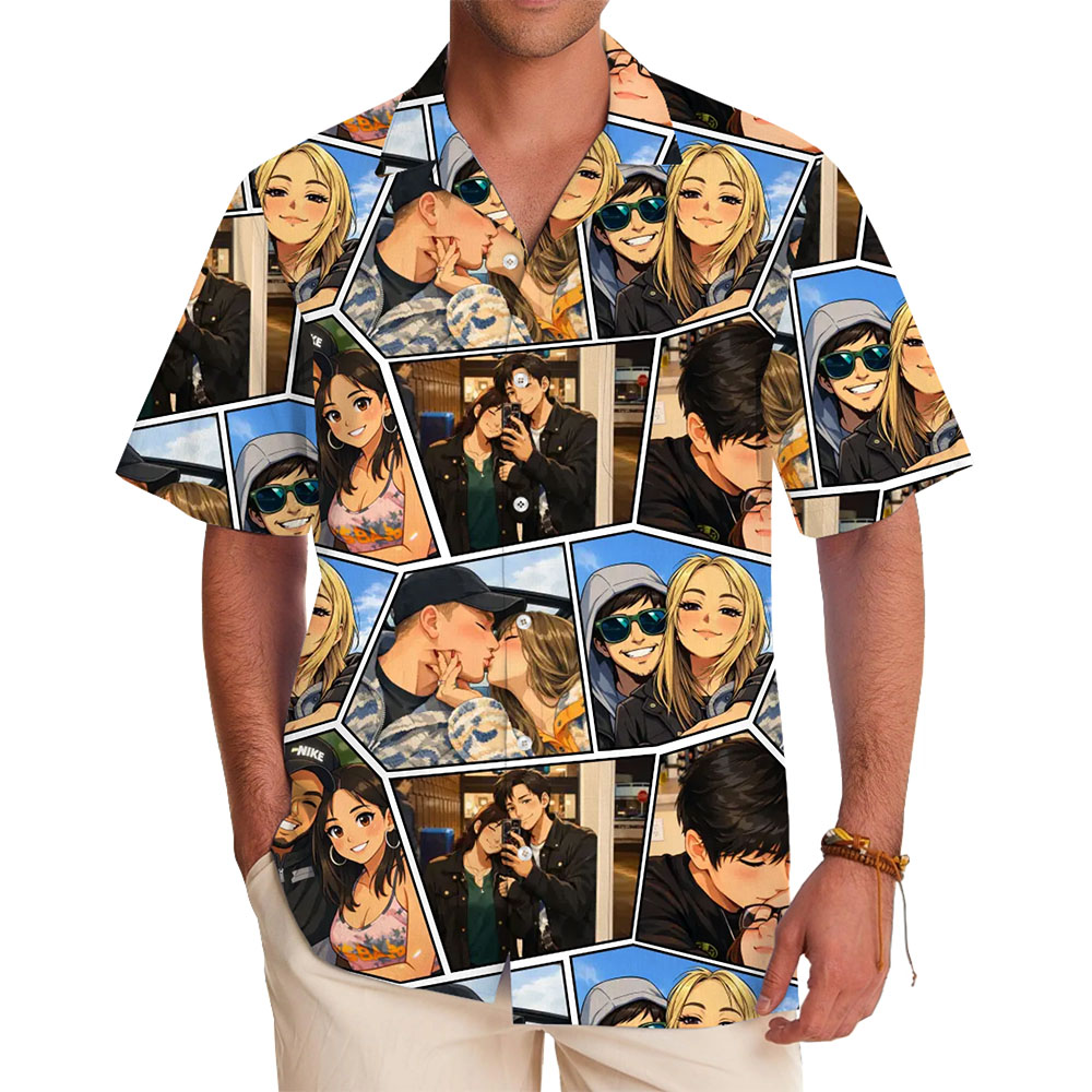 Custom Photo Collage Hawaiian Shirt With Live Preview - variant image 1