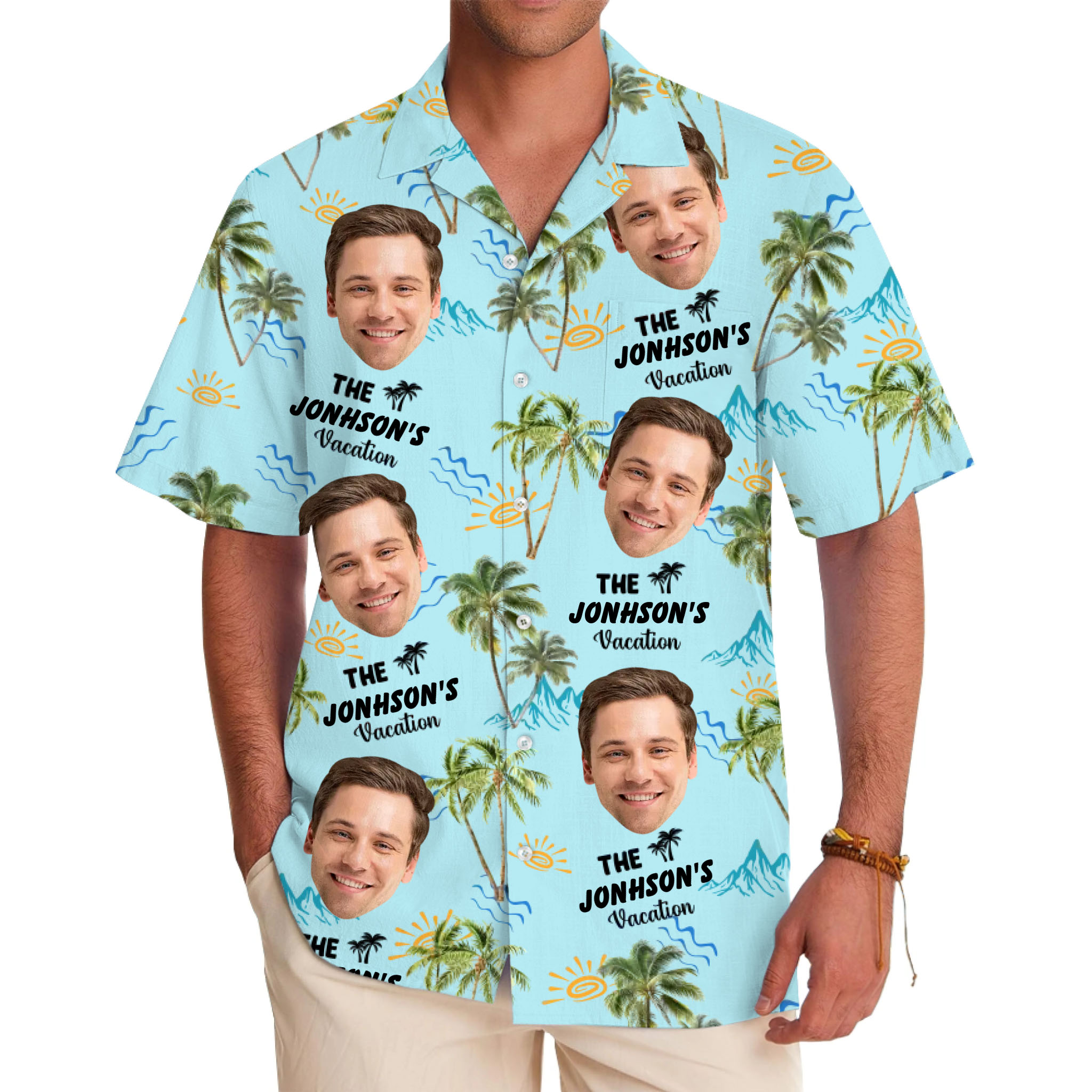 Live Preview Custom Face Hawaiian Shirt With No Minimum - variant image 1