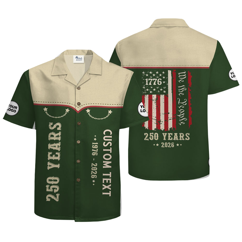 Commemorative Custom Hawaiian Shirt for 250-Year Celebrations