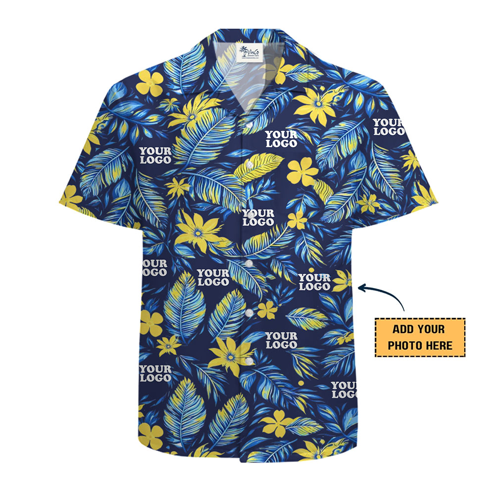Vibrant Floral Custom Hawaiian Shirt with Your Logo