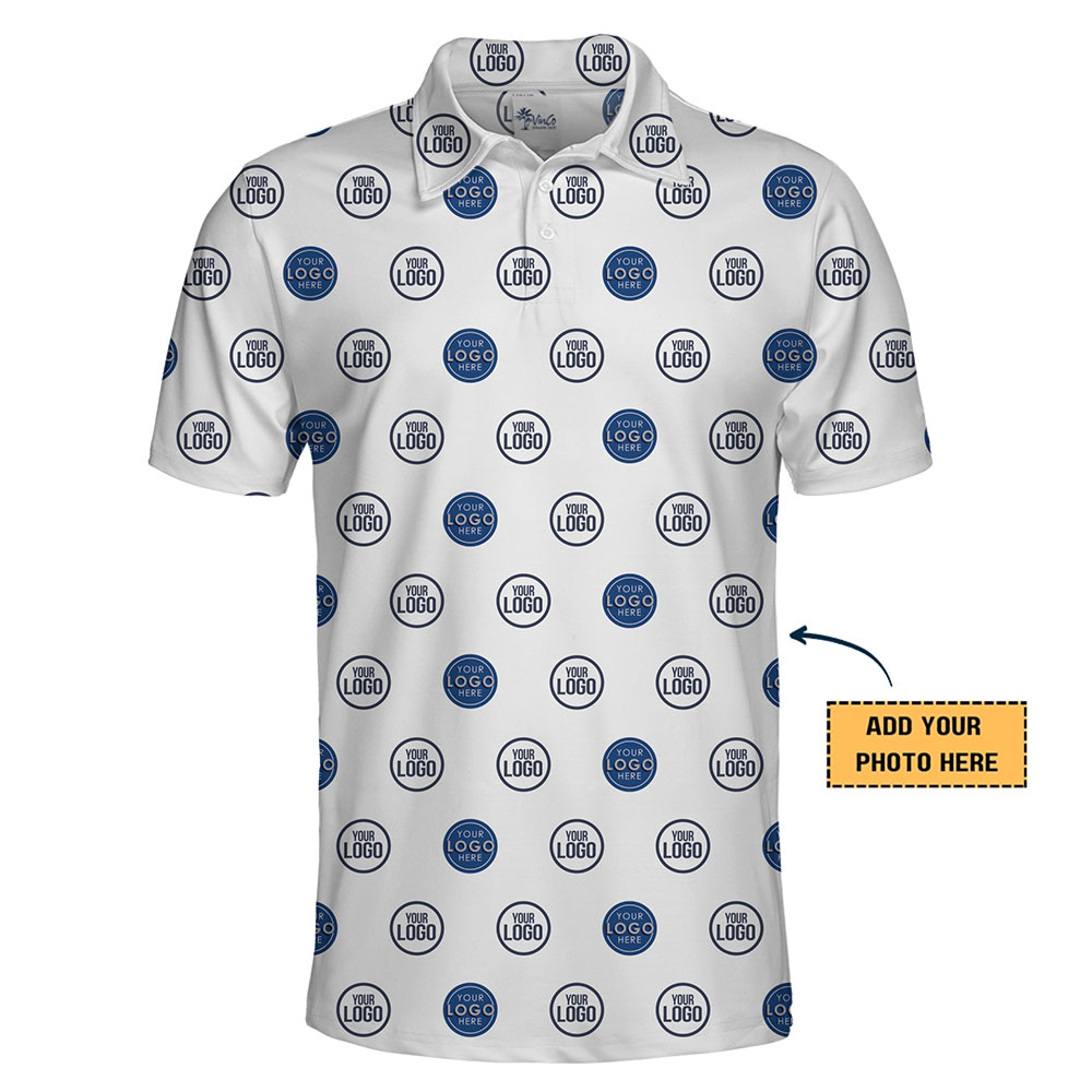 Custom Logo All Over Print Golf Shirt With 1-2 Photos