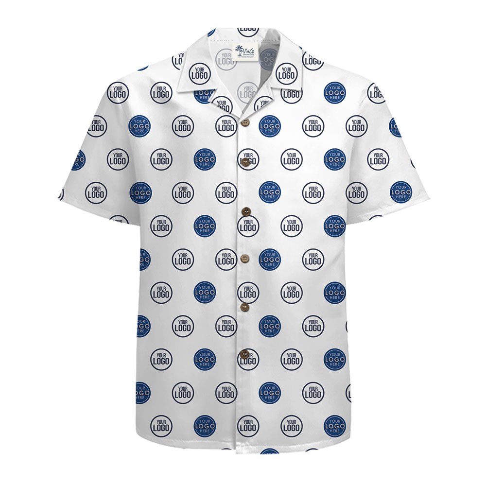 Custom 1-2 Logo On Hawaiian Shirts With Online Preview
