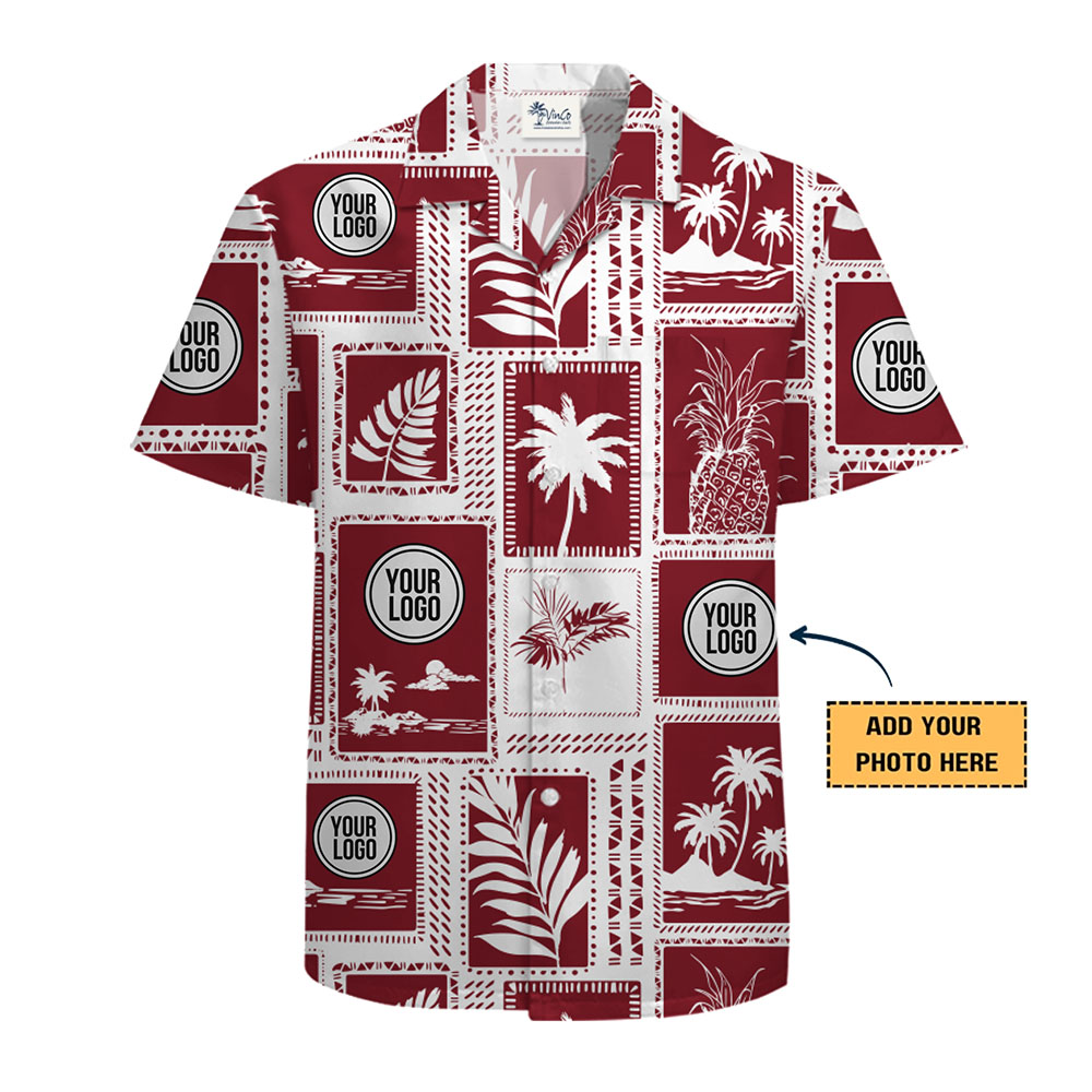 [12 Colors] Tropical Custom Hawaiian Shirt with Business Logo