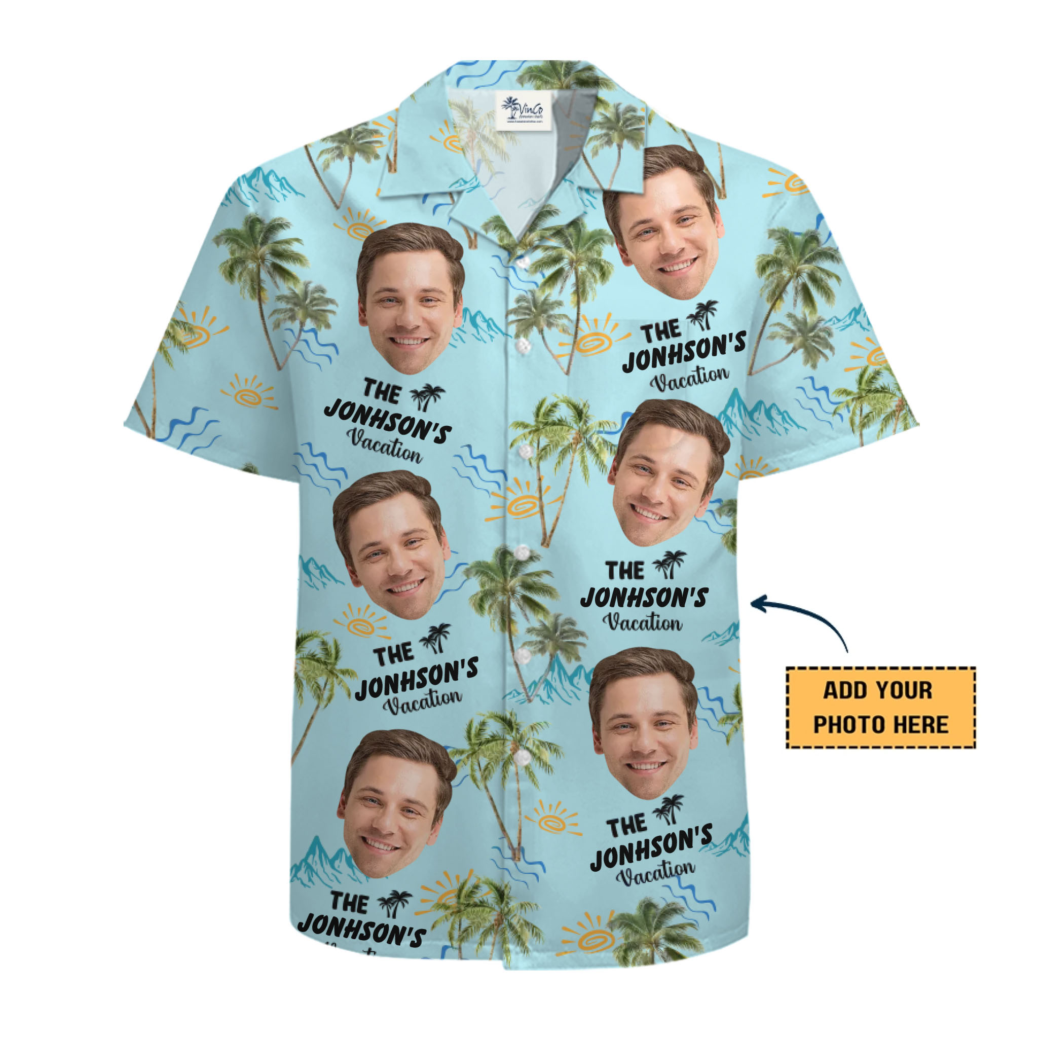 Live Preview Custom Face Hawaiian Shirt With No Minimum