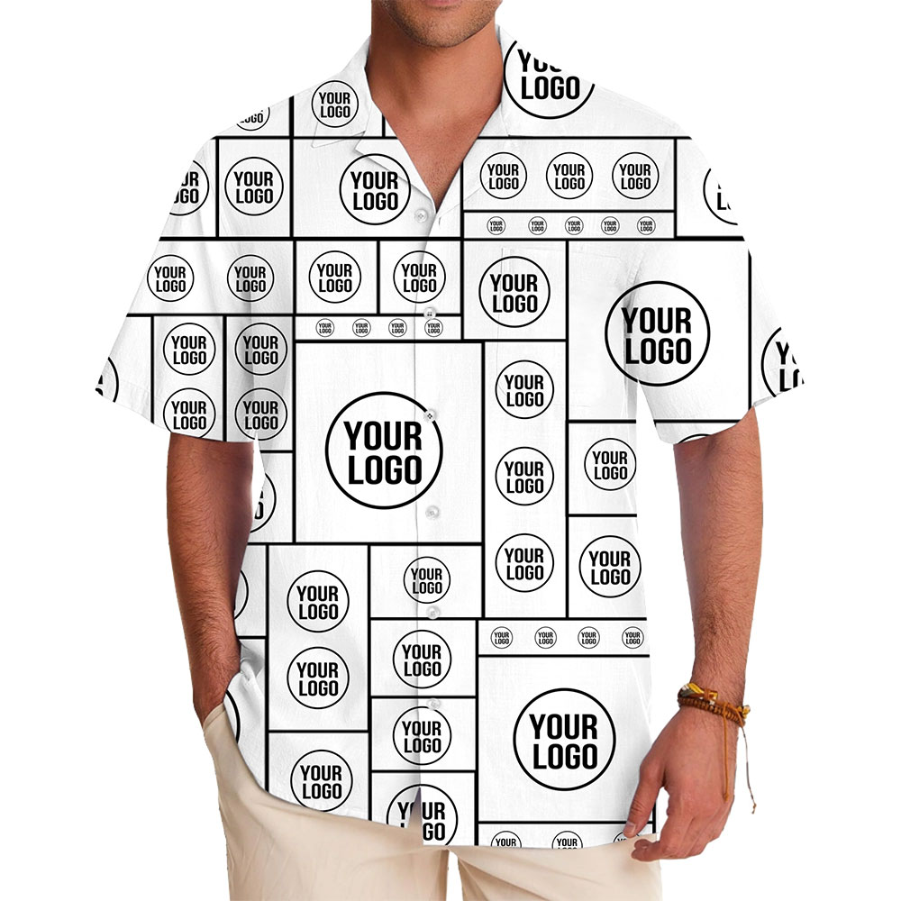 Personalized Business Logo Hawaiian Shirt with Modern Design - variant image 1