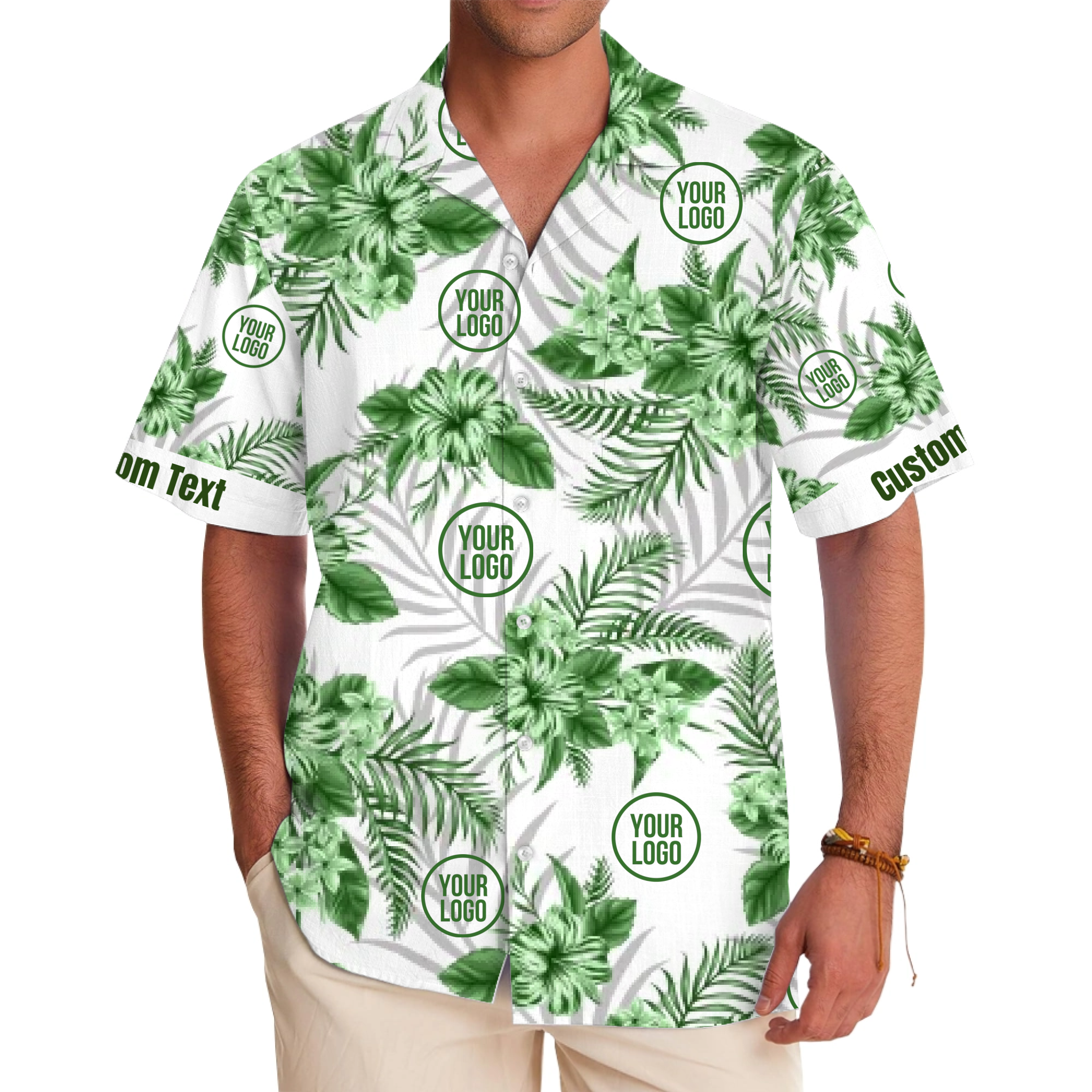Premium Custom Logo Hawaiian Shirts with Tropical Patterns - variant image 1