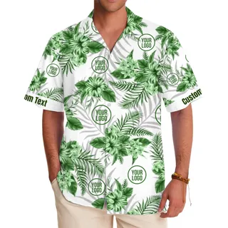 Premium Custom Logo Hawaiian Shirts with Tropical Patterns