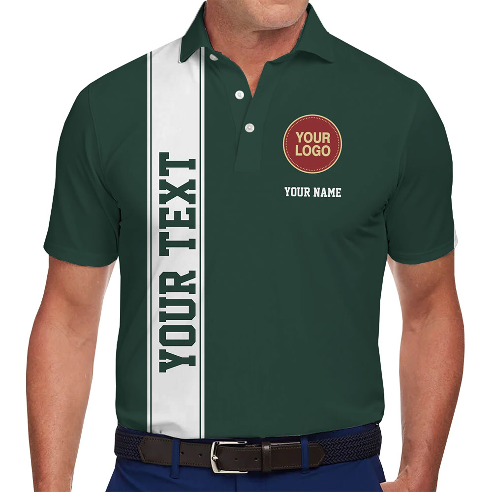 Classic Stripe Team Logo Collared Polo Shirt With Preview - variant image 1