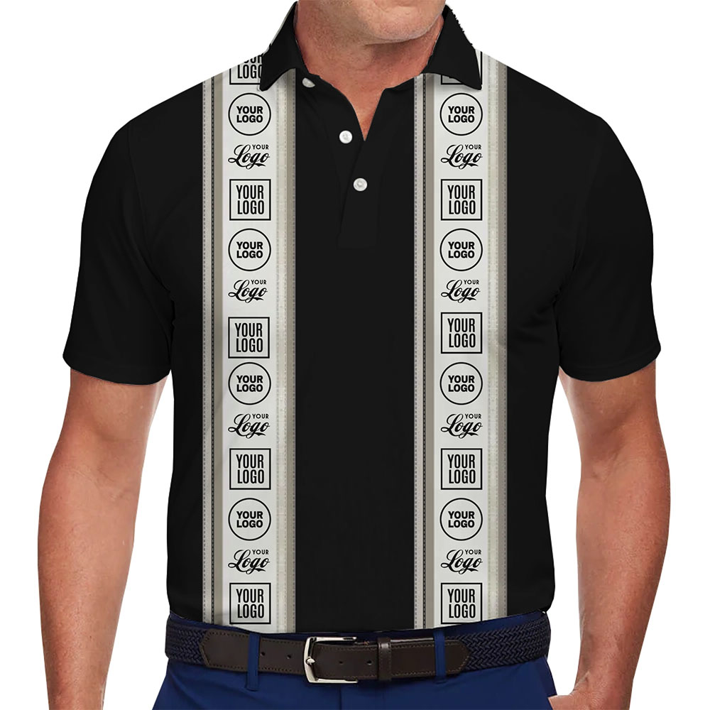 Custom Logo Striped Polo Shirt With Your Logo - variant image 1