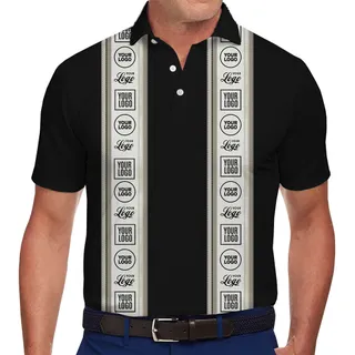 Custom Logo Striped Polo Shirt With Your Logo
