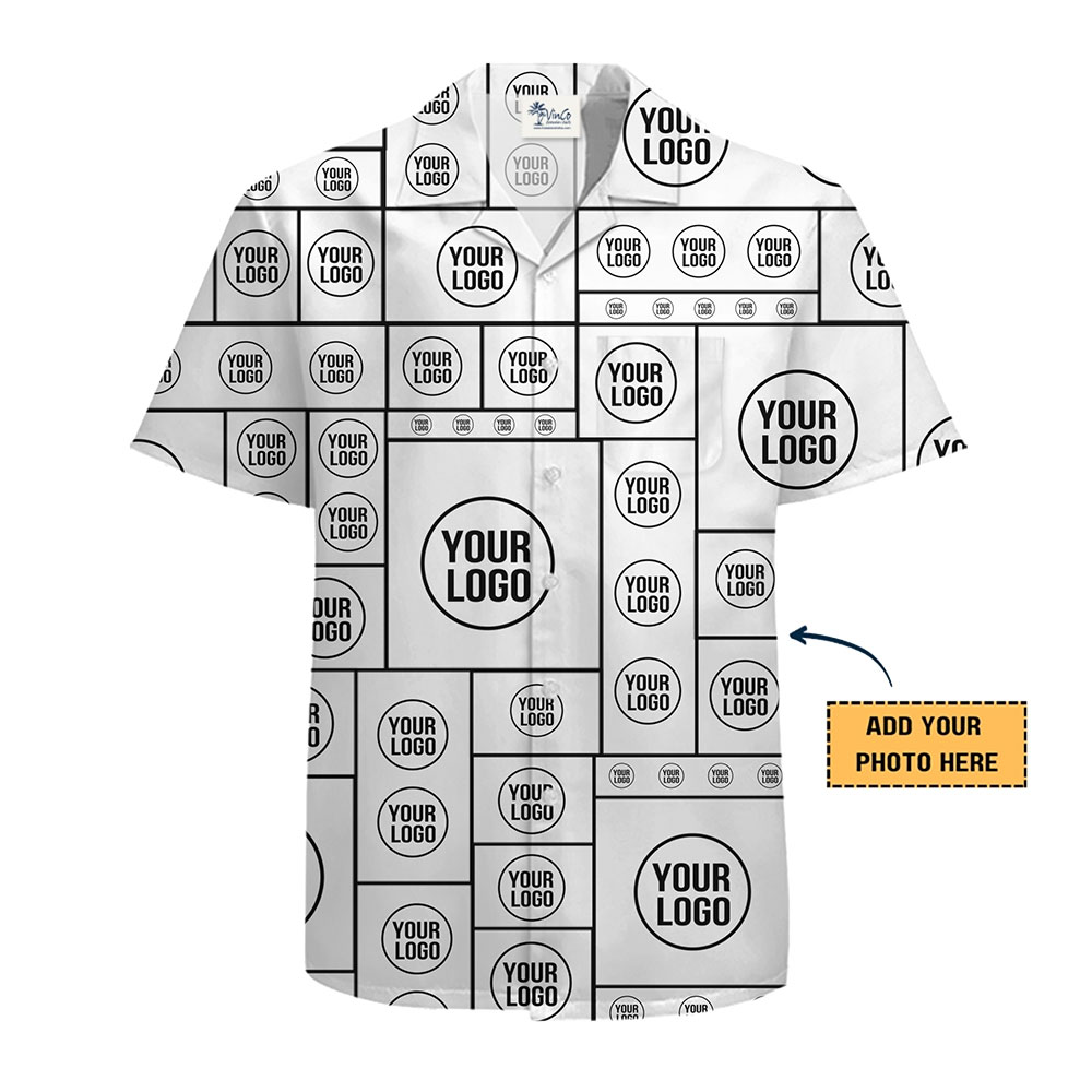 Personalized Business Logo Hawaiian Shirt with Modern Design