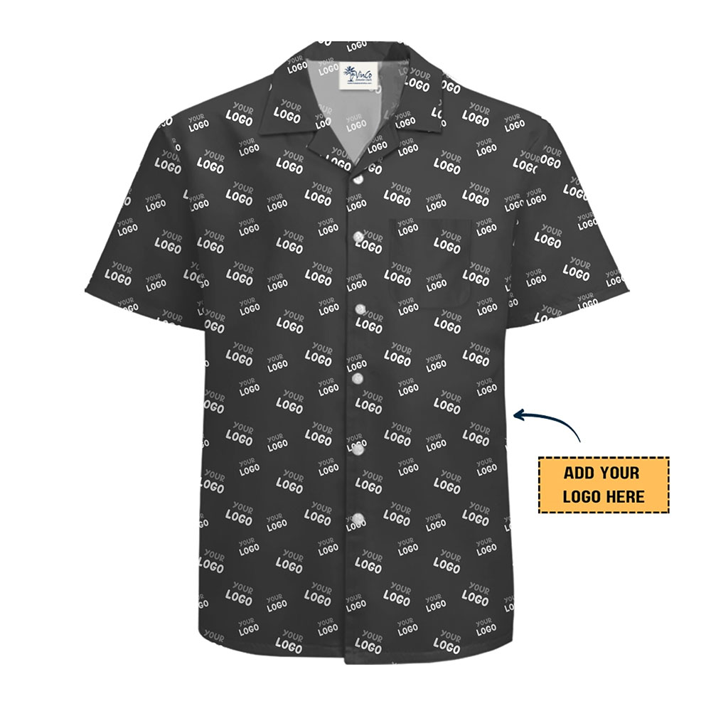 All Over Small Logo Hawaiian Shirt With Preview