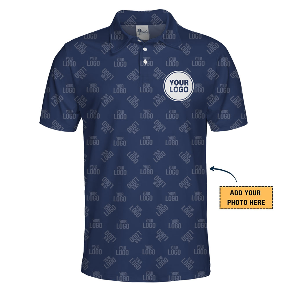 Custom Branding Golf Polo Shirt With Multiple Logos