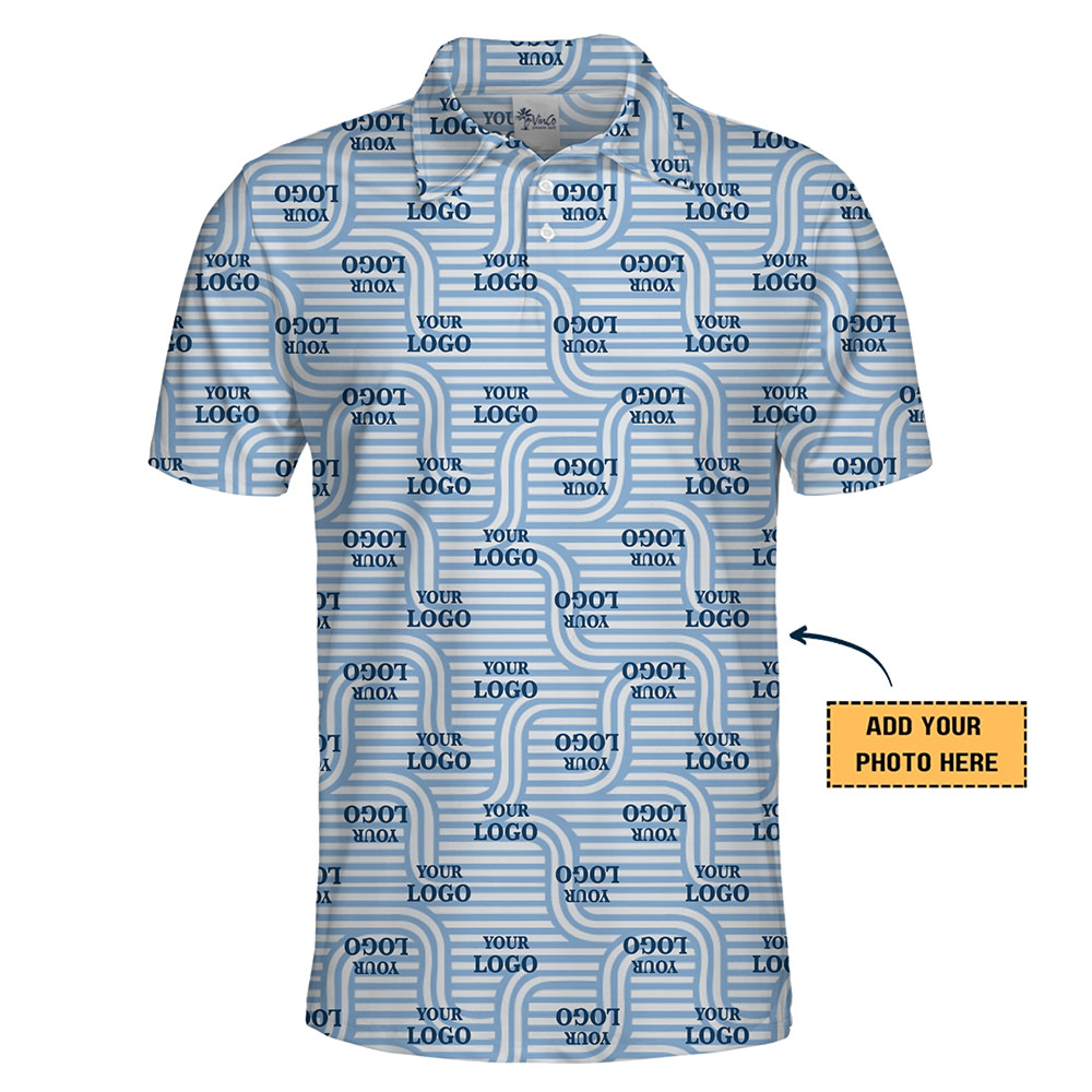 Custom Logo Polo Shirt with Coastal Current Design