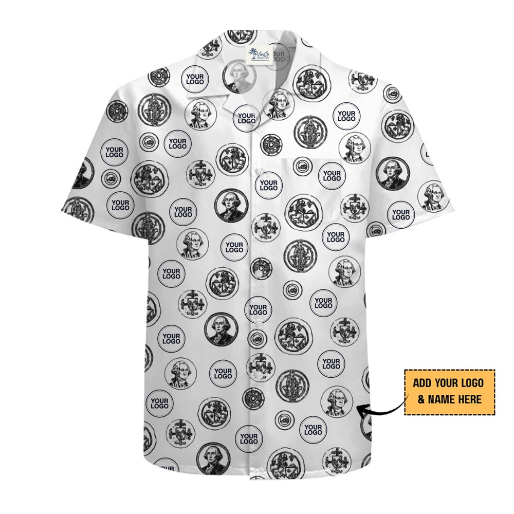 [Live Preview] American Coin Custom Logo Hawaiian Shirt