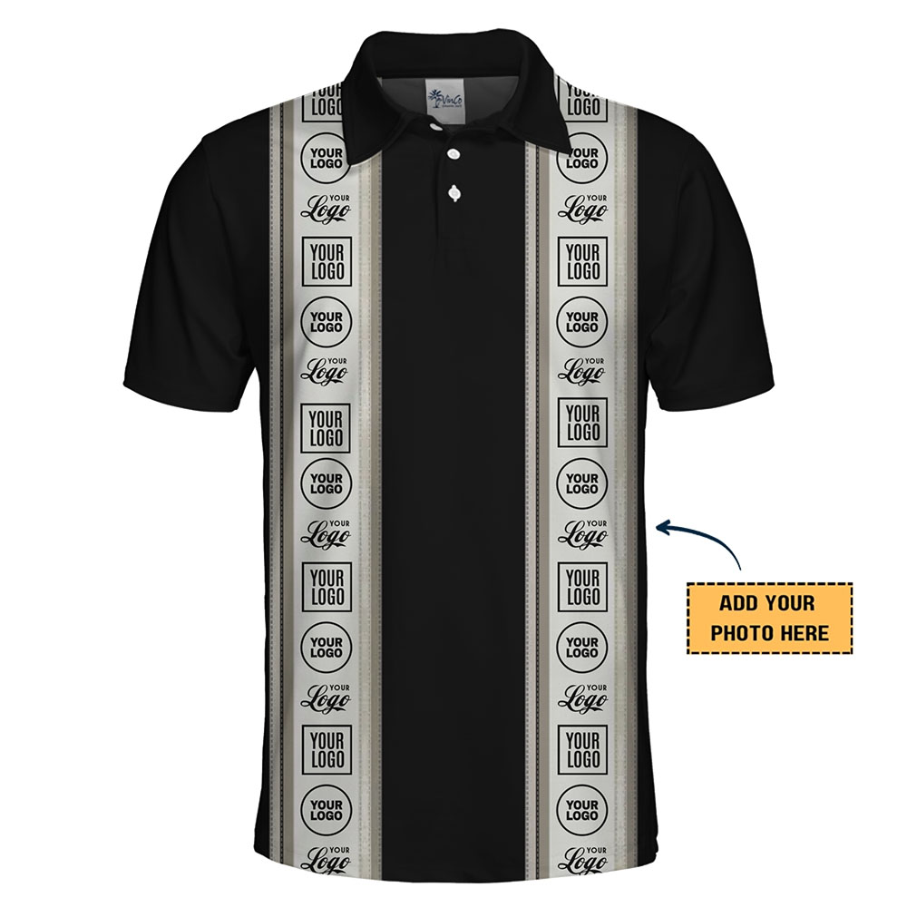 Custom Logo Striped Polo Shirt With Your Logo