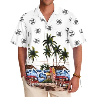 Custom Company Logo Tropical Beach Shirt