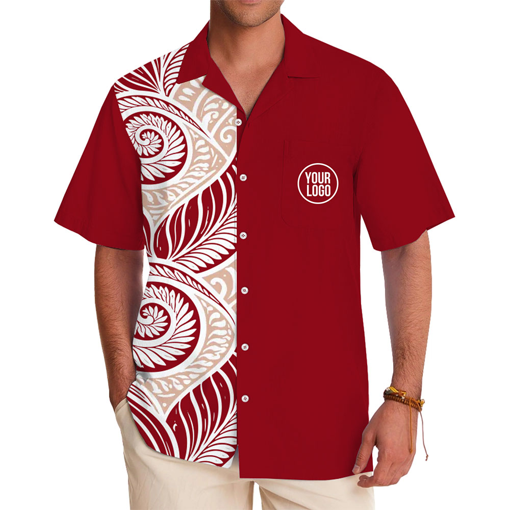 Custom Tribal Pattern Hawaiian Shirt With Your Logo - variant image 1