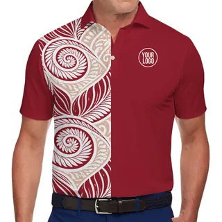 Personalized Side Panel Polo Shirt With Tribal Design