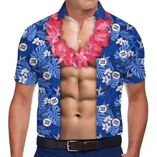 Ridiculous Hawaiian Polo Shirt With Custom Logo