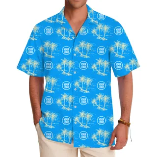 Tropical Palm Hawaiian Shirt Custom Logo