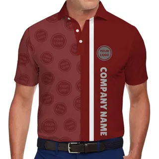 Custom Logo Vertical Stripe Polo Shirt