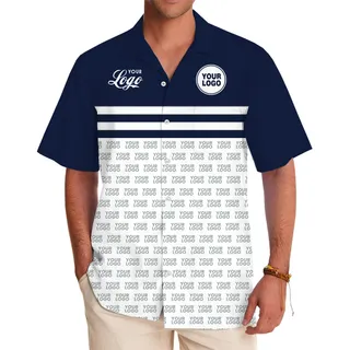 Personalized Golf-Style Hawaiian Shirt With Your Team Logo