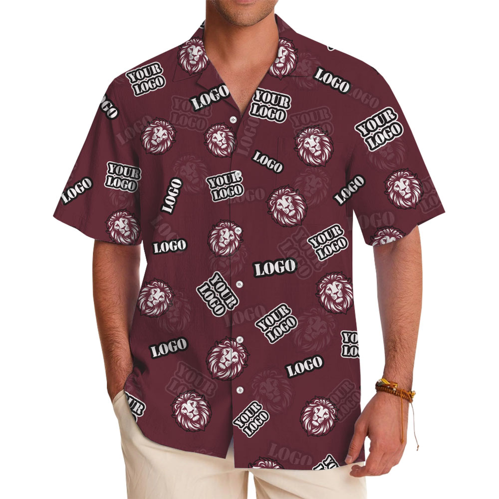 Custom Logo Hawaiian Shirt For Business - variant image 1