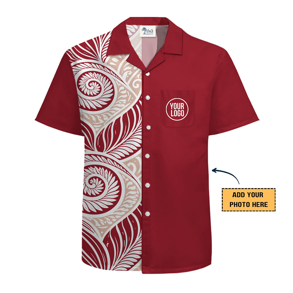 Custom Tribal Pattern Hawaiian Shirt With Your Logo