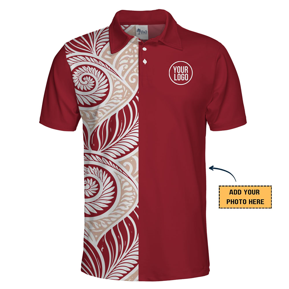 Personalized Side Panel Polo Shirt With Tribal Design