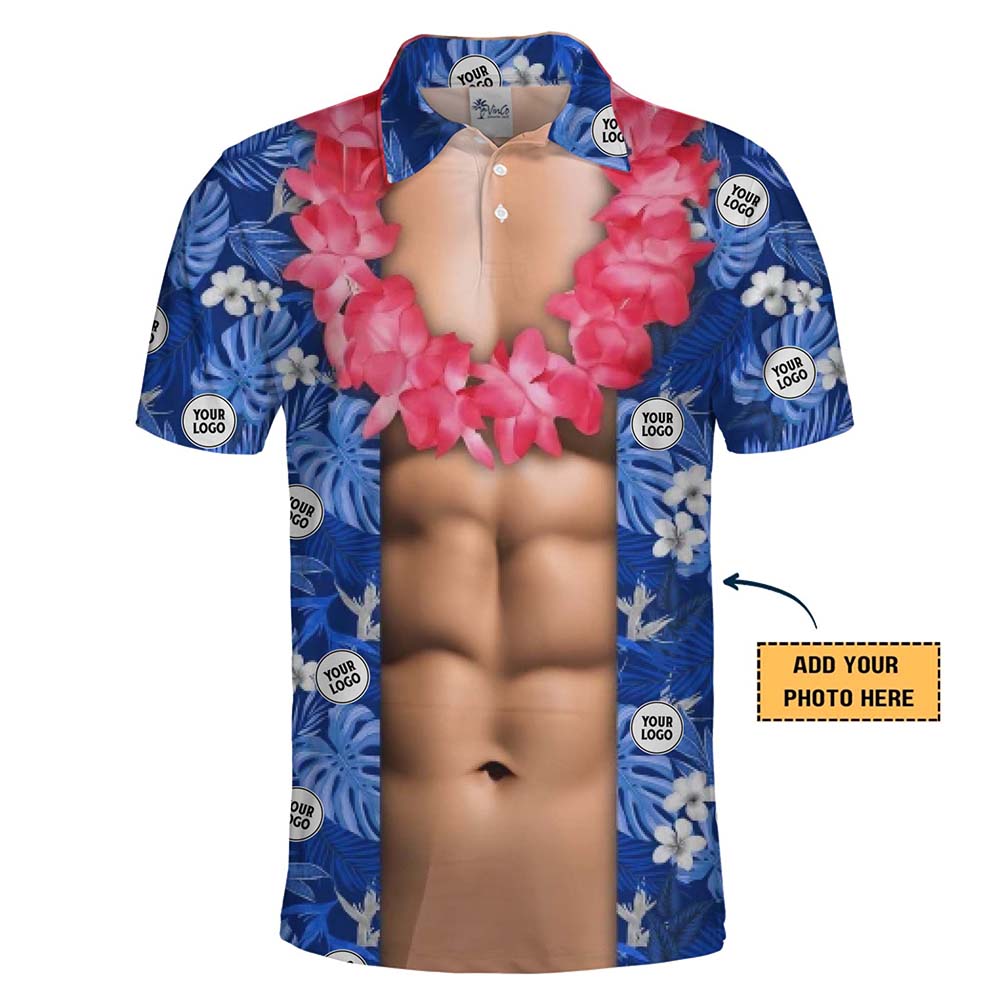 Ridiculous Hawaiian Polo Shirt With Custom Logo