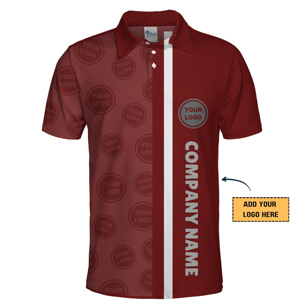 Custom Logo Vertical Stripe Polo Shirt