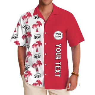 Palm Tree Vibe Custom Logo Hawaiian Shirt No Minimum