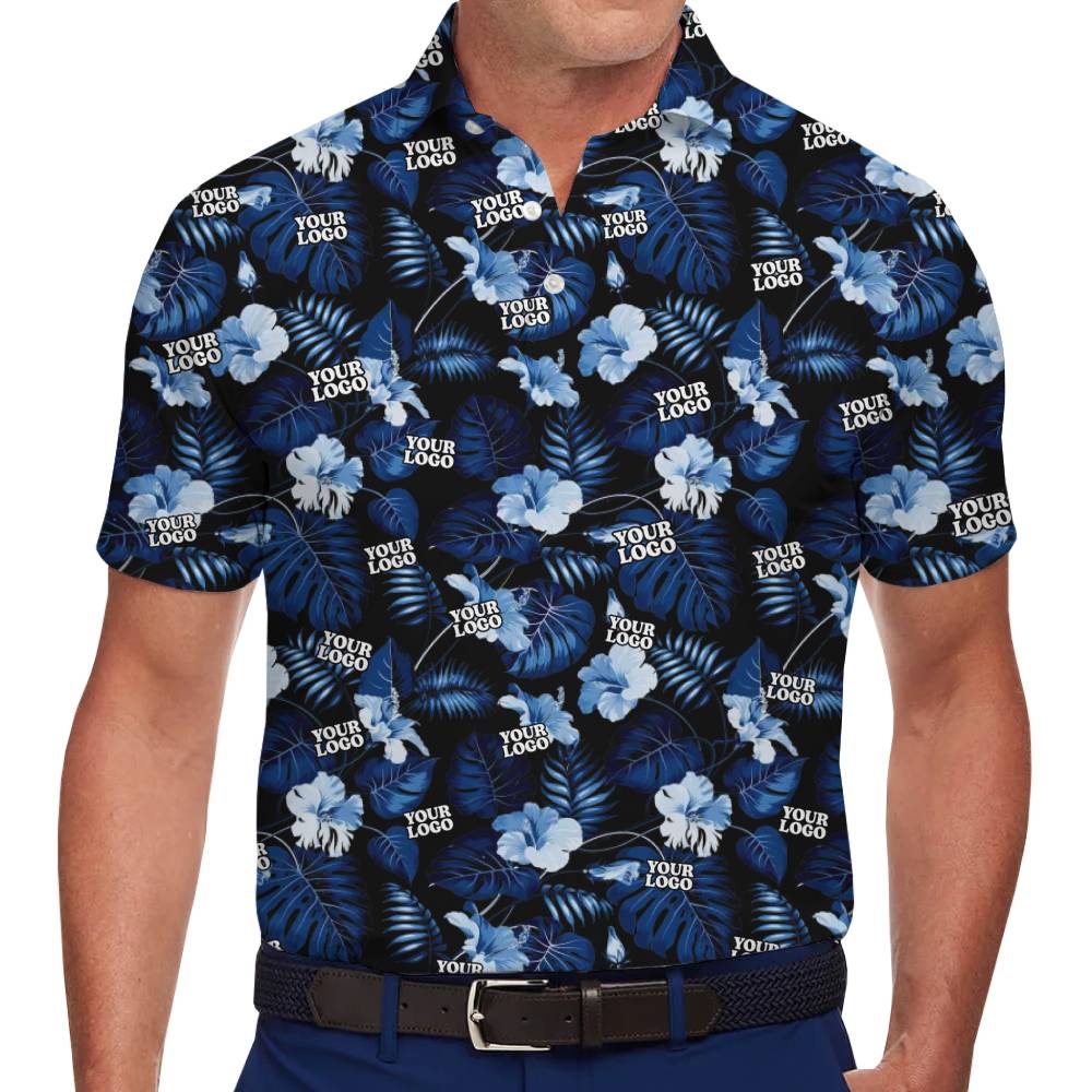 Tropical Custom Polo Shirt with Multiple Logos and Perfect Branding Solution - variant image 1