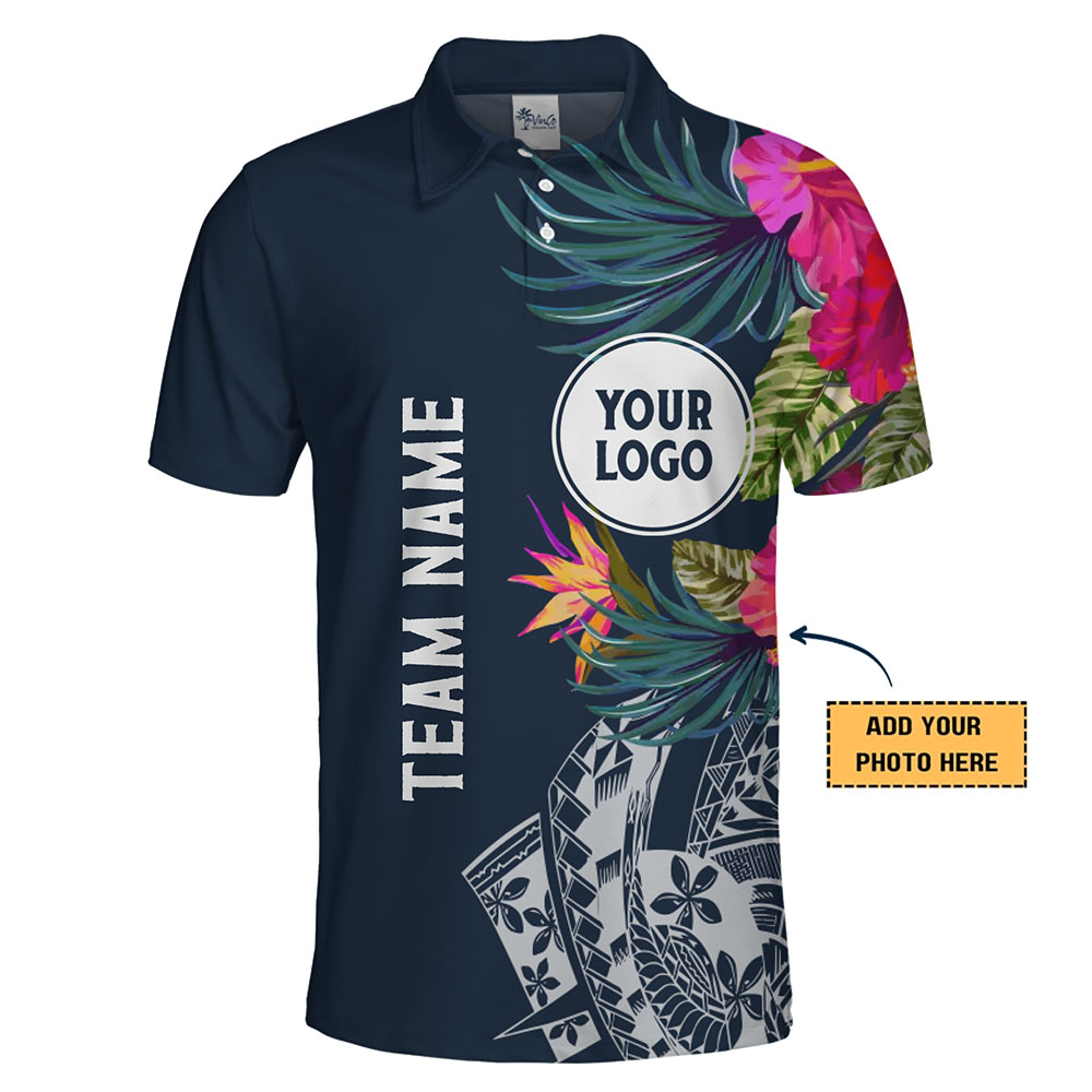 Custom Tropical Team Polo Shirt With Logo and Name