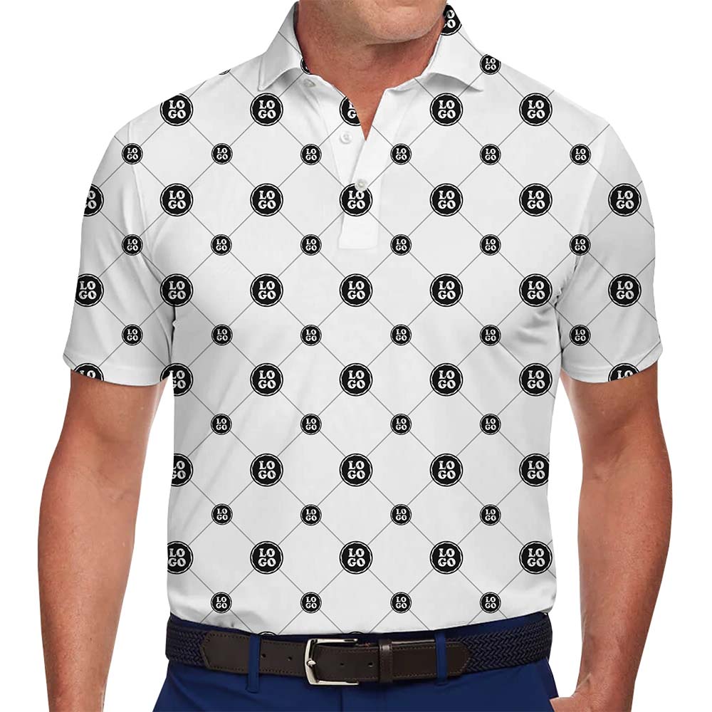 Basic White Polo Shirt With Logo And Plus Size - variant image 1