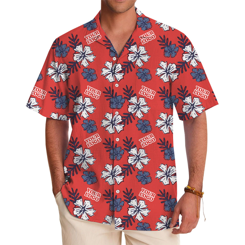 Tropical Hibiscus Shirt with Logo for Teams and Promotions - variant image 1