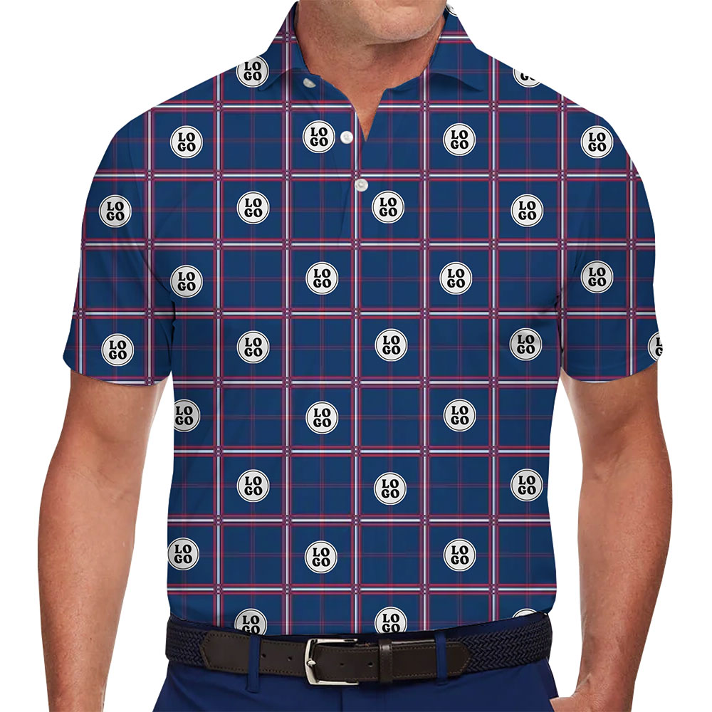 Personalized Plaid Polo Shirt for Teams, Events, and Branding - variant image 1