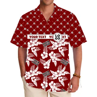 Unique Island Shirt with Personalized Logo and Vibrant Patterns
