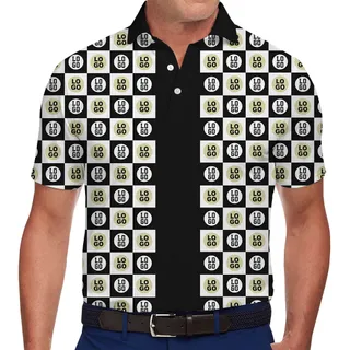 Customize Logo Checkered Polo Shirt Live Preview