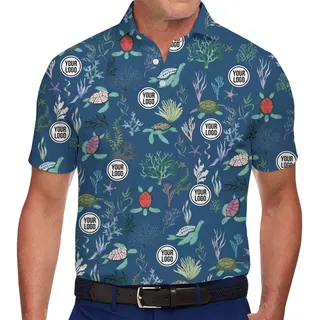 Customize Under Sea Paradise Pattern Polo Shirt