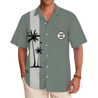 Tropical Palm Custom Hawaiian Shirt With Logo