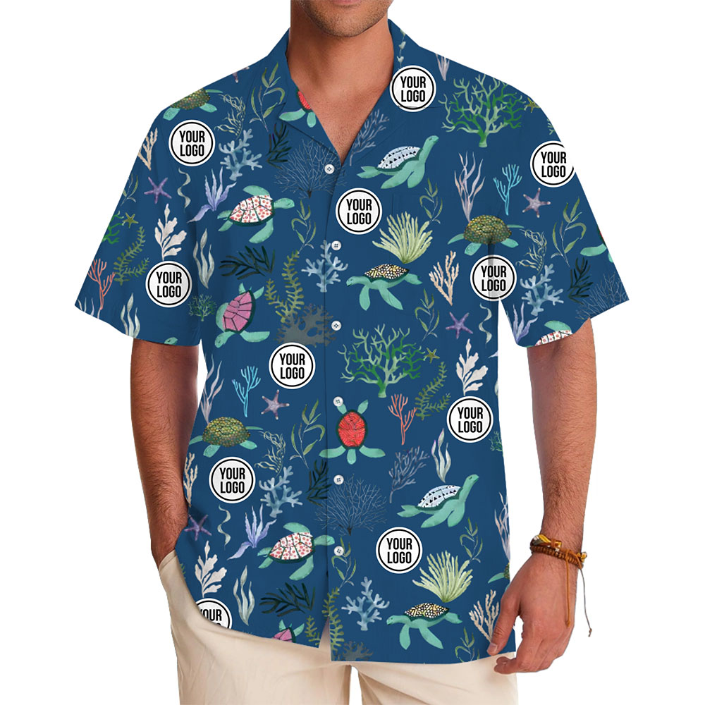 Custom Undersea World Hawaiian Shirt With Company Logo - variant image 1