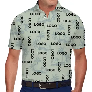 Palmscape Hawaiian Polo Shirt Custom Your Logo