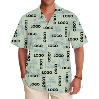 Palmscape Hawaiian Shirt Custom Your Logo